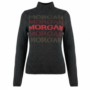 Vintage Morgan Tricot Mock Neck Wool Blend Sweater Long Sleeve Size Medium